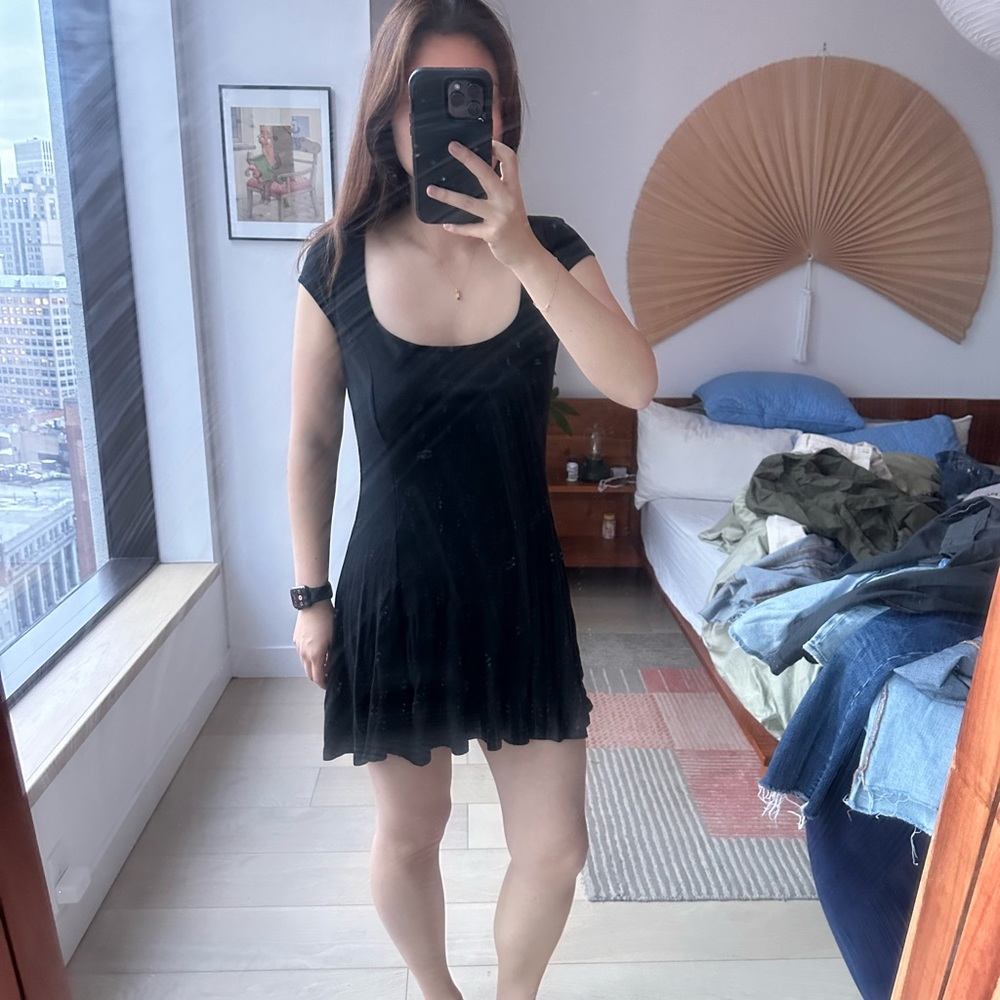 NWOT Black Urban Outfitters A-Line Mini Dress (Size M)